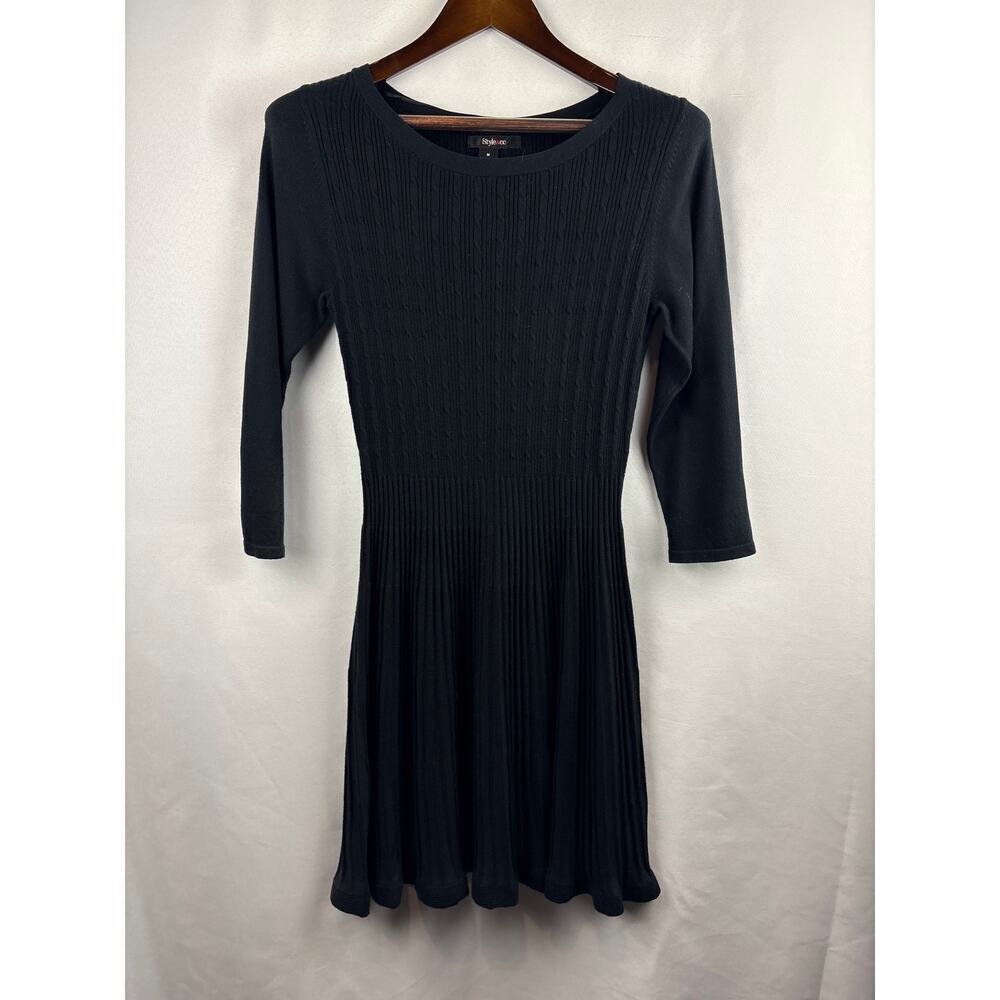 Women’s Style&Co Medium Black Sweater Dress